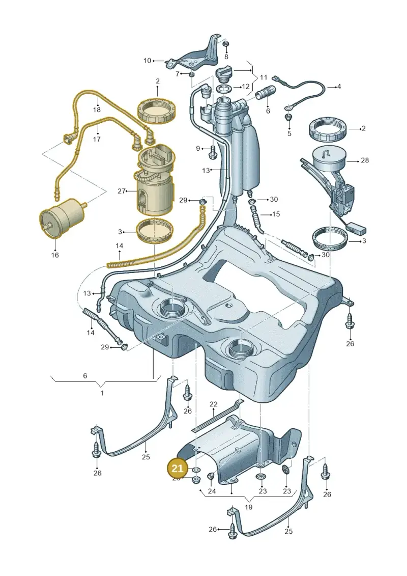 N90057703 — Audi TT Coupe/Roadster (2002-2006) diagram 229201070, position 21