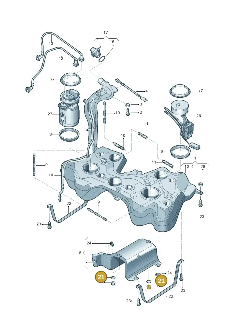 N90057703 — Skoda Superb Ambition (2009-2015) diagram 671201100, position 21