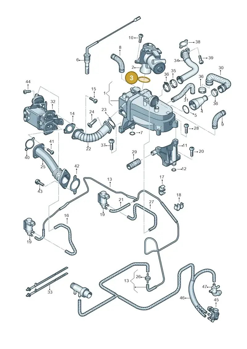 N90062702 — Volkswagen Touareg (2010-2012) diagram 693131670, position 3