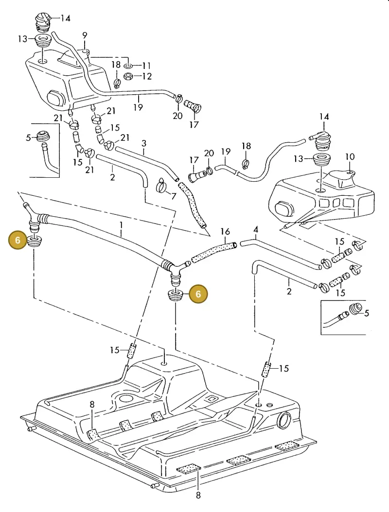N90100401 — Volkswagen TYPE 2 "ZA" (1995-2003) diagram 275201100, position 6