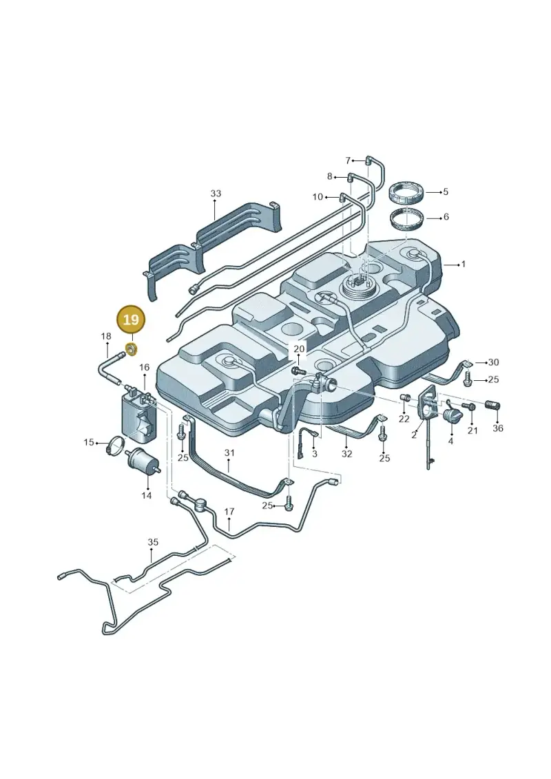 N90100401 — Volkswagen Transp. caravelle (2009-2011) diagram 410201050, position 19