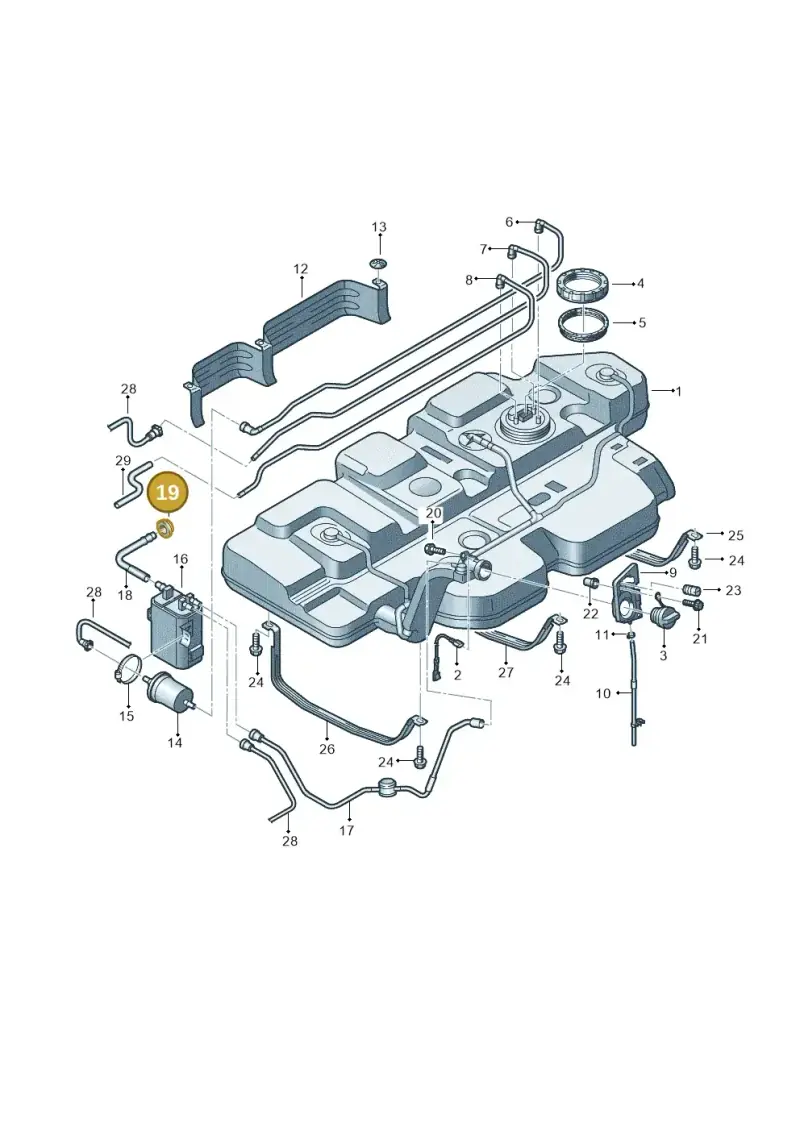 N90100401 — Volkswagen Transp. caravelle (2011-2015) diagram 731201450, position 19