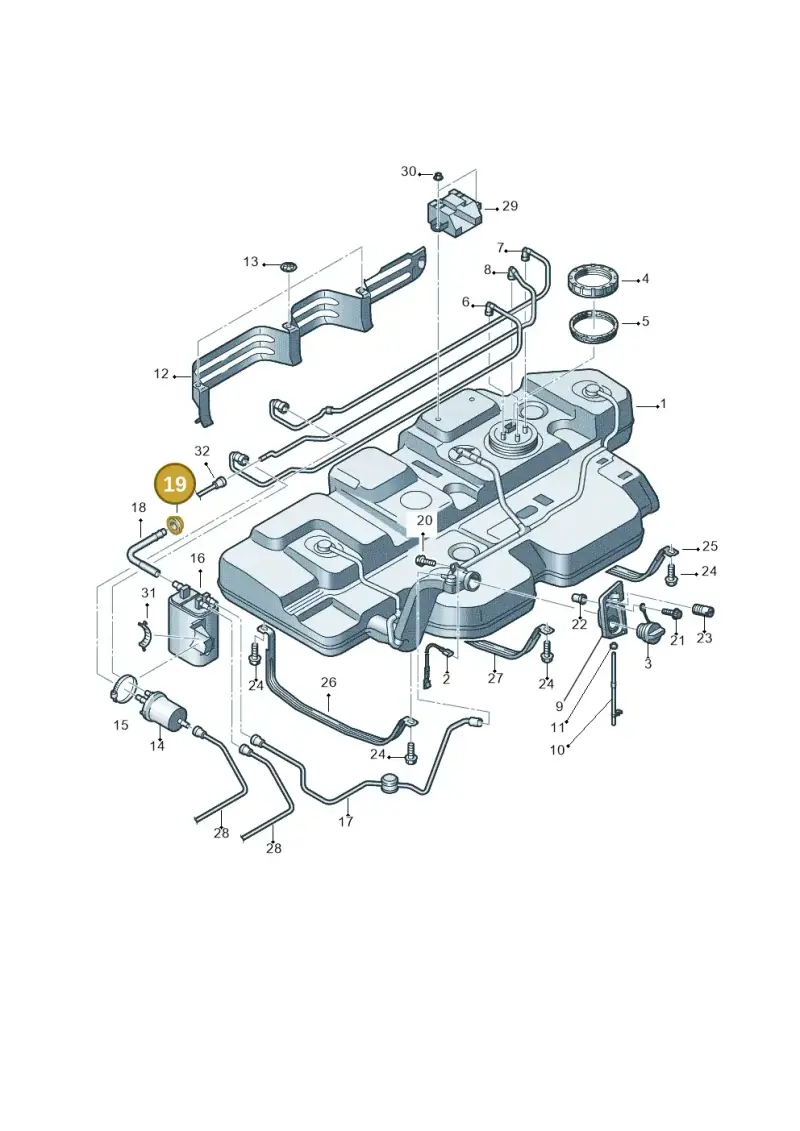 N90100401 — Volkswagen Transp. caravelle (2011-2015) diagram 731201480, position 19