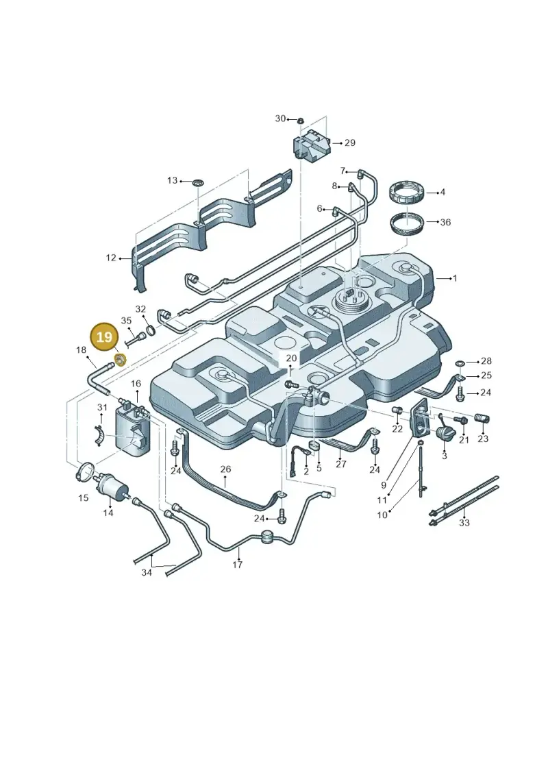 N90100401 — Volkswagen Caravelle (2015-2019) diagram 862201400, position 19