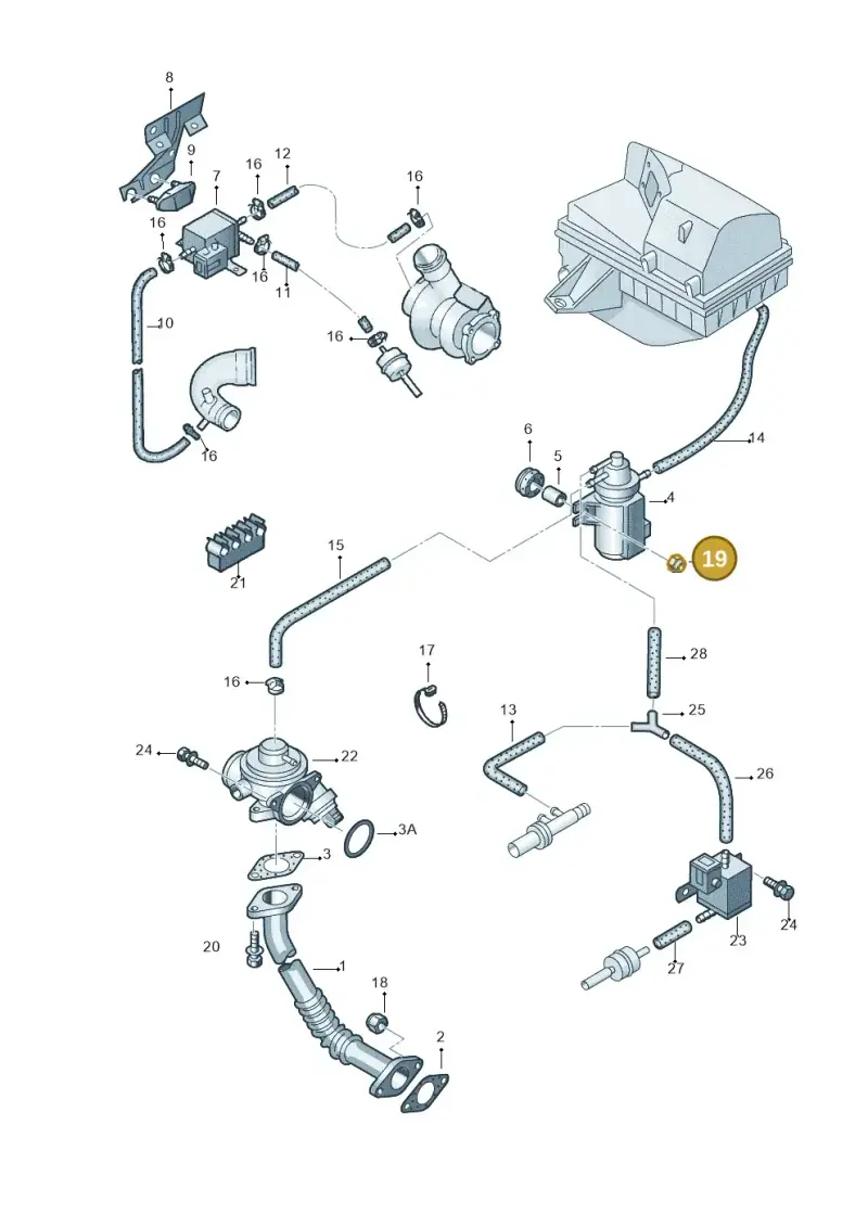N90106302 — Volkswagen POLO CLASSIC           06> (2005-) diagram 194131100, position 19