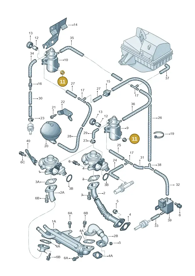 N90106302 — Volkswagen New Beetle (2001-2005) diagram 194131200, position 11