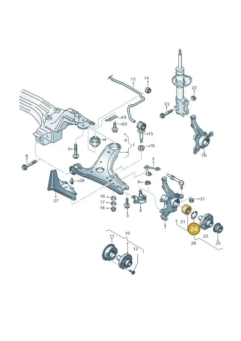 N90115201 — Volkswagen POLO (1999-2001) diagram 240407100, position 24