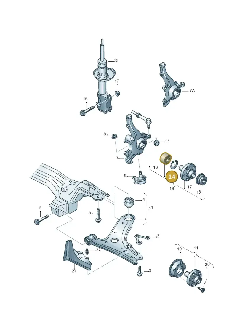 N90115201 — Volkswagen LUPO/3L TDI (2003-2005) diagram 441407000, position 14