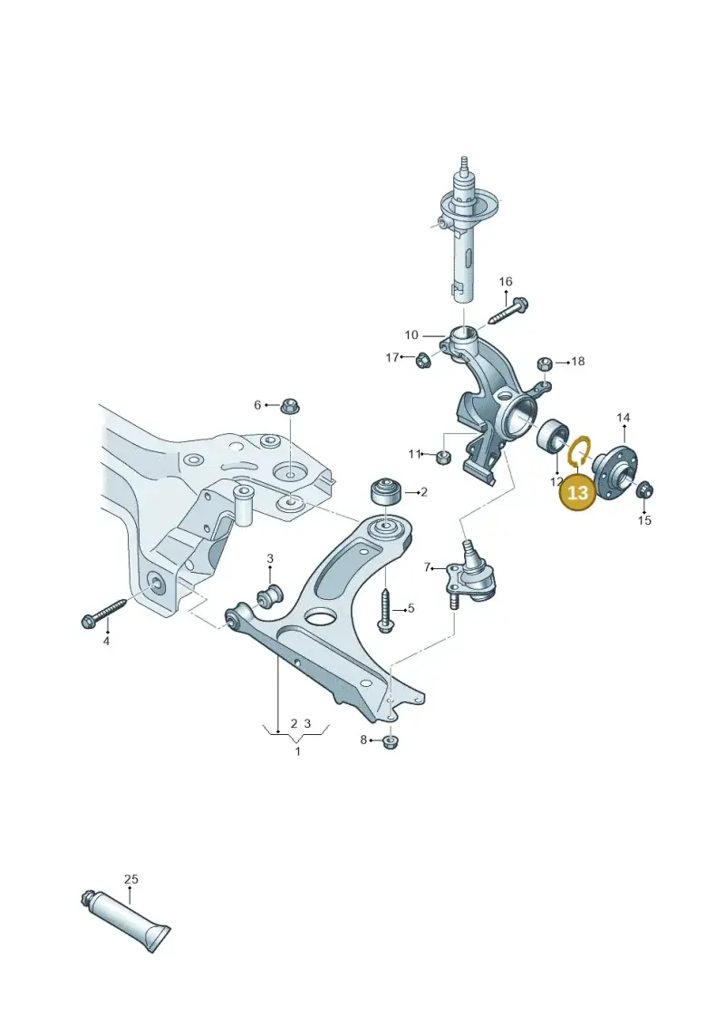 N90115201 — Volkswagen Up! 1.0 BlueMotion (2016-2023) diagram 899407000, position 13