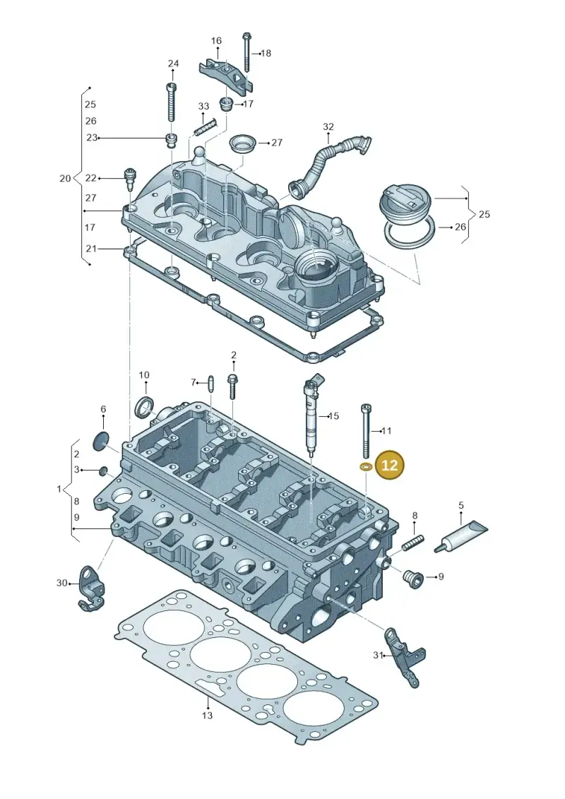 N90115701 — Volkswagen Caddy kombi (2015-2020) diagram 649103550, position 12