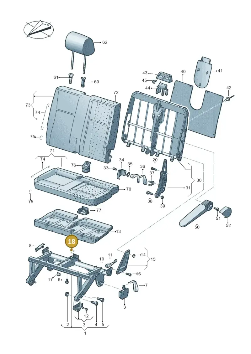 N90116202 — Volkswagen Caravelle (2019-2024) diagram 861883000, position 18