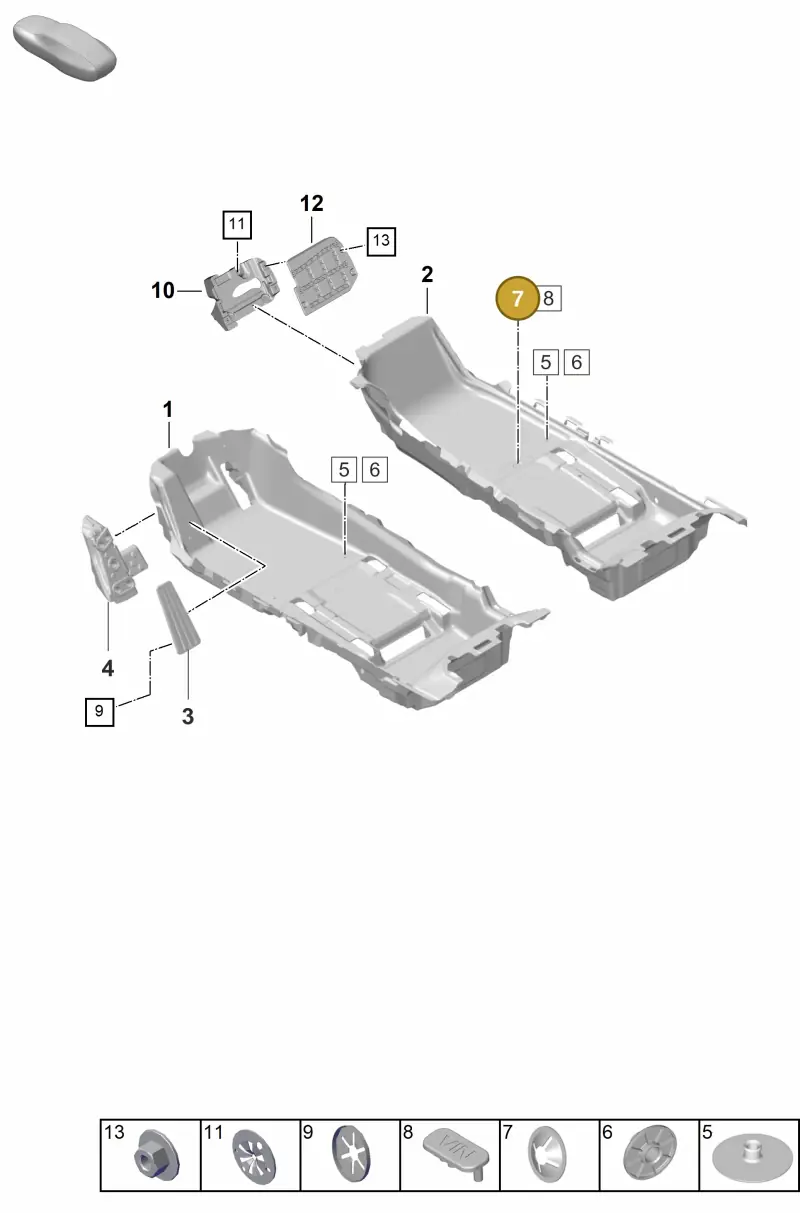N90116202 — Porsche Taycan Sport Turismo (2023-2025) diagram p56807100, position 7