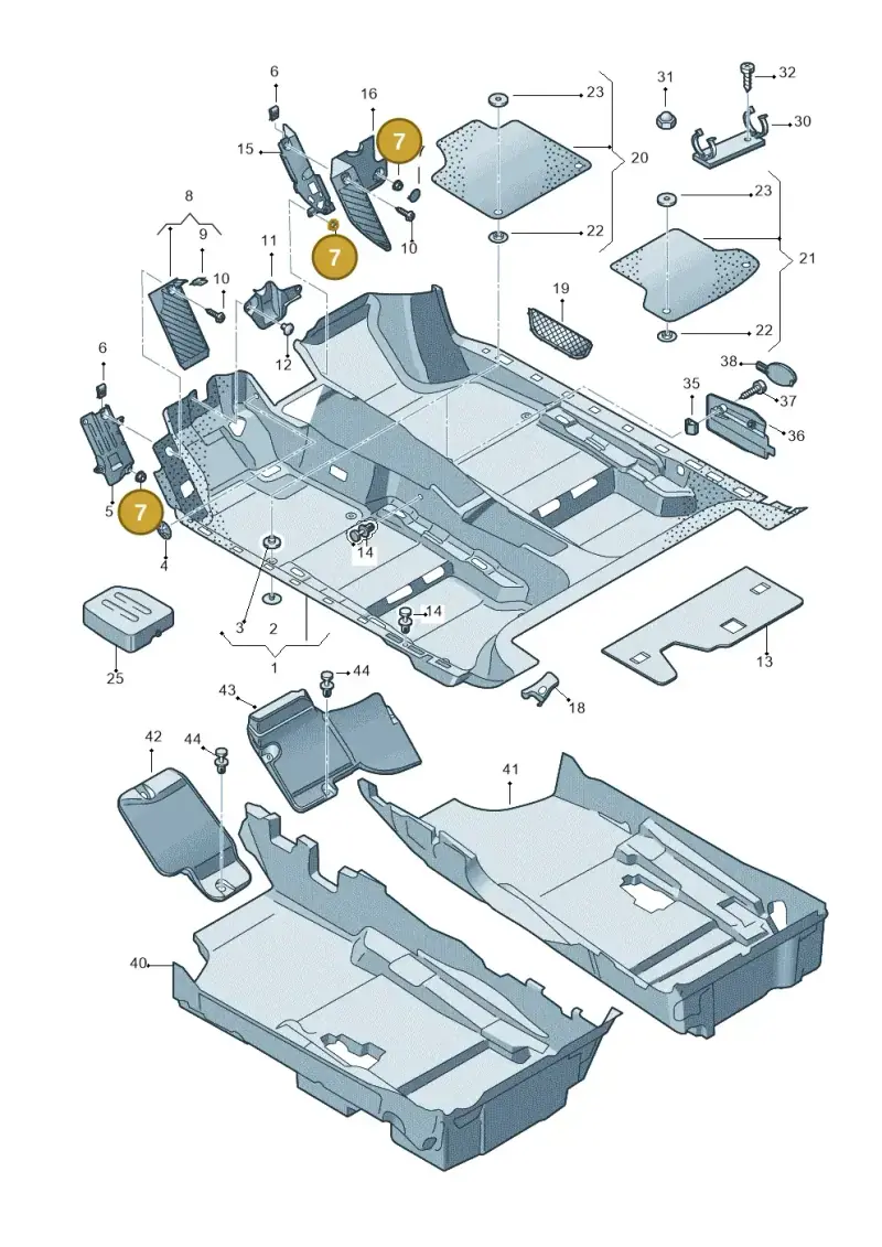 N90132605 — Audi RS3 Sportback (2011-2012) diagram 412863000, position 7