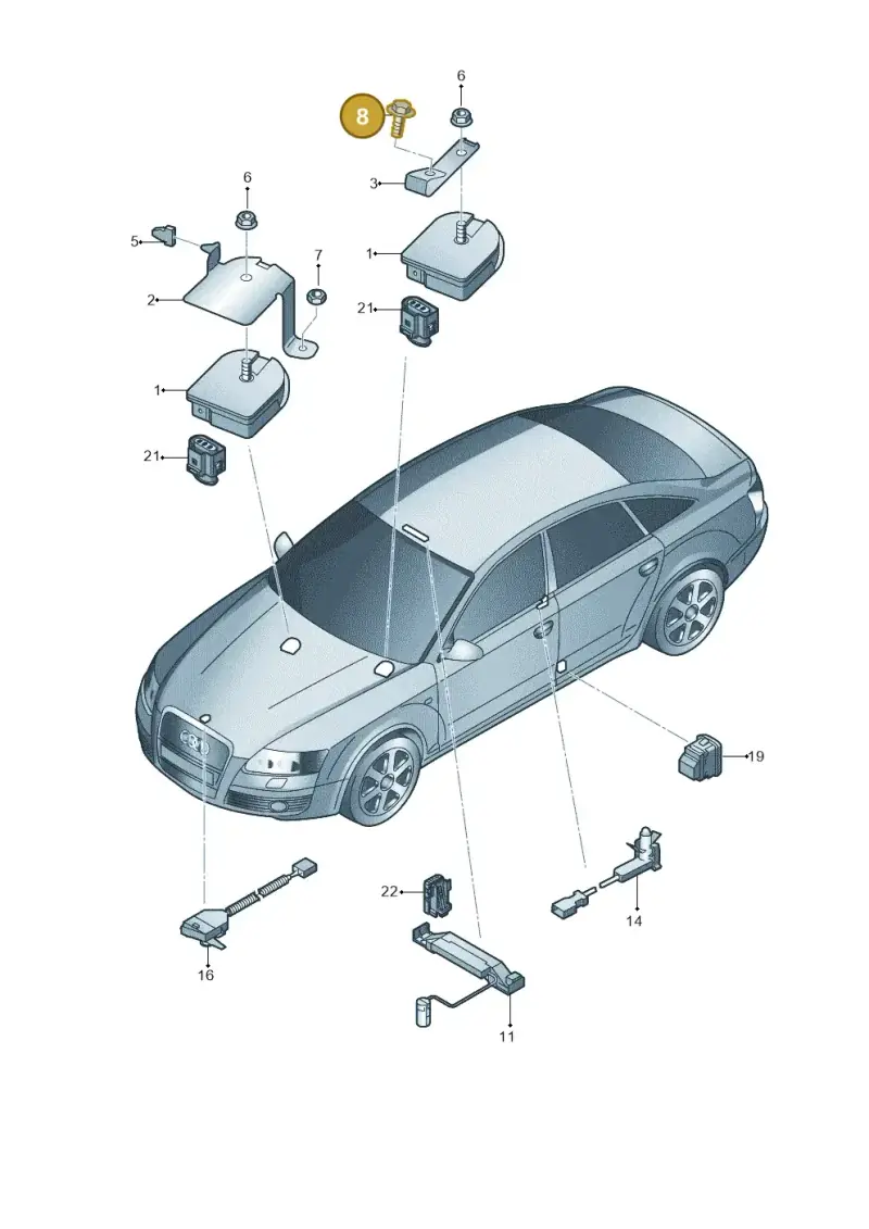 N90132605 — Audi A5 Sportback (2011-2017) diagram 448951400, position 8