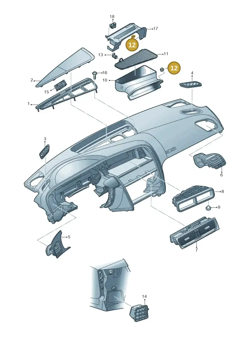 N90132605 — Audi A6 Avant (2012-2018) diagram 620819350, position 12