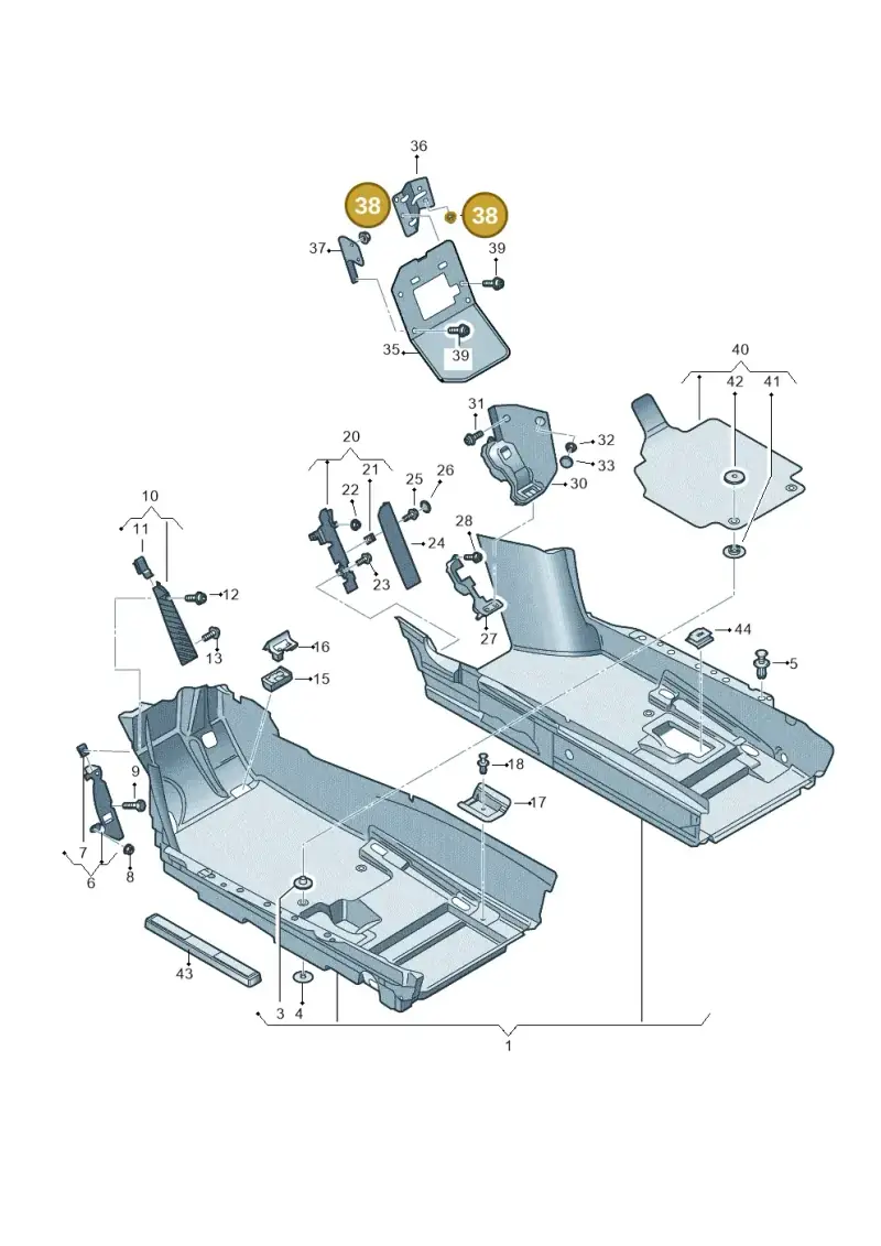 N90132605 — Audi R8 qu. 5.2 (2012-2015) diagram 752863000, position 38