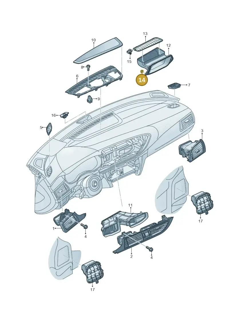 N90132605 — Audi RS6 Avant (2013-2018) diagram 758819100, position 14