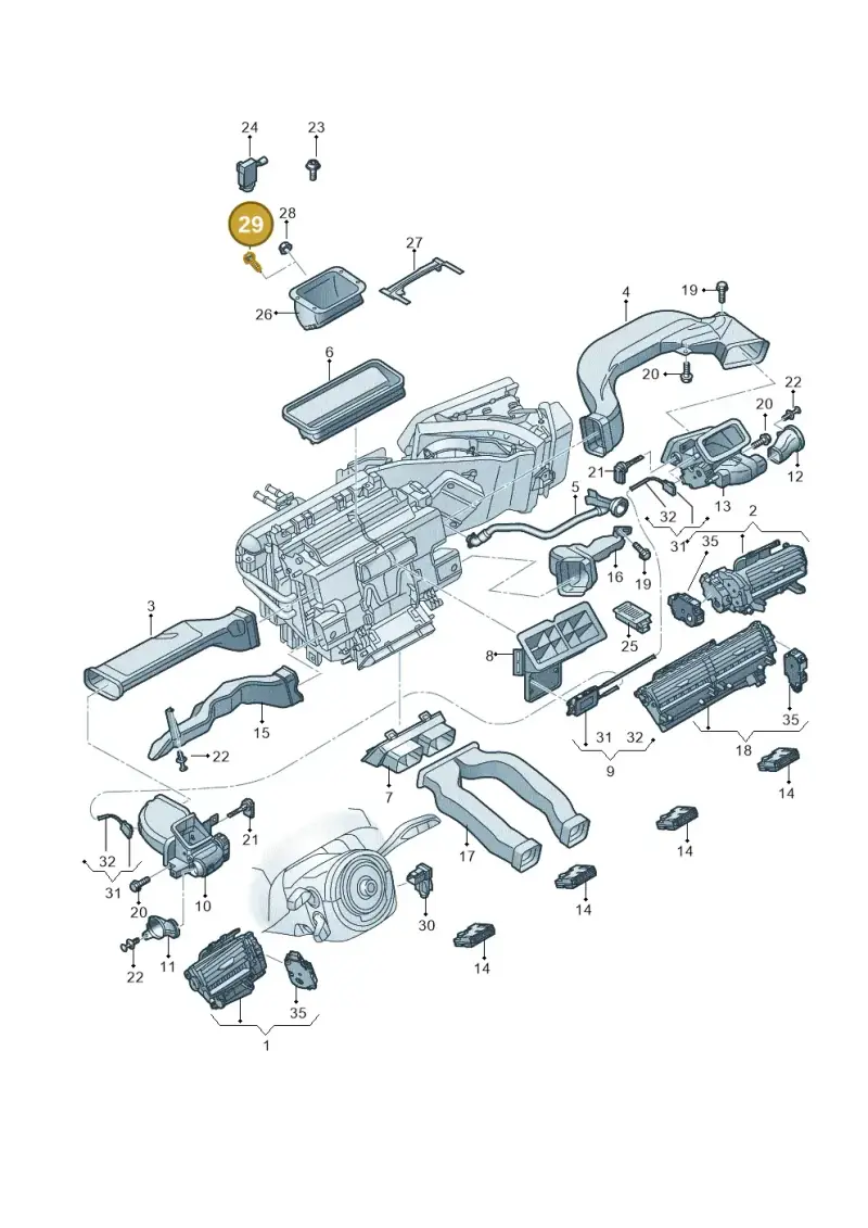 N90132605 — Audi A8 (2017-2025) diagram 838819010, position 29