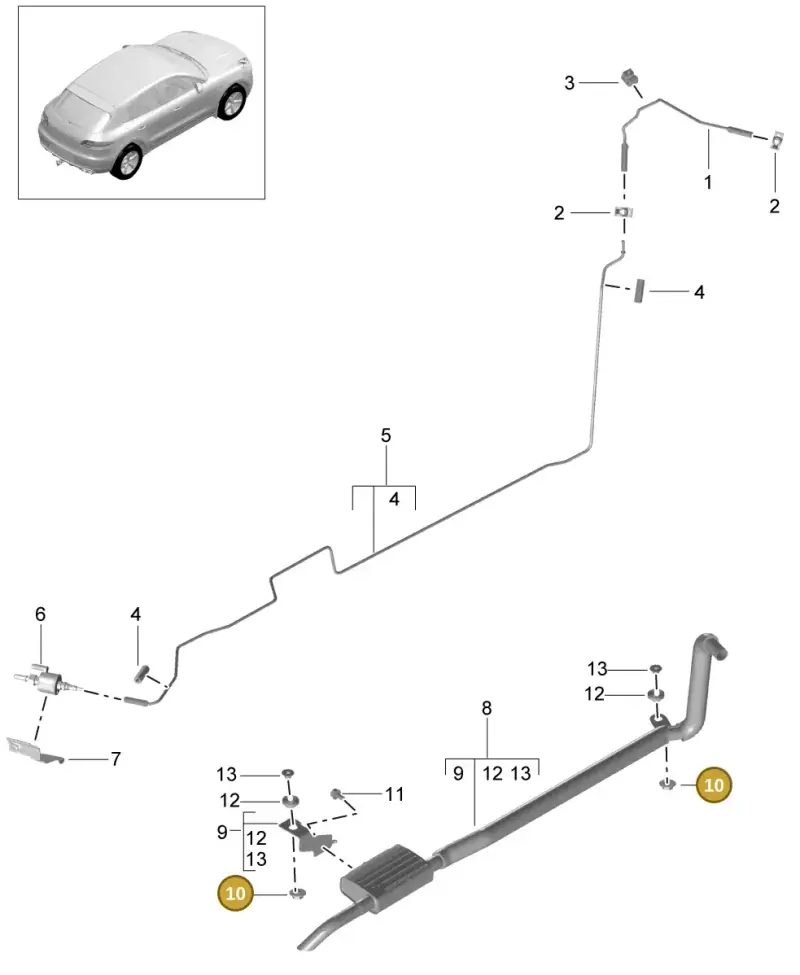N90132605 — Porsche Macan (2013-2018) diagram p44813030, position 10