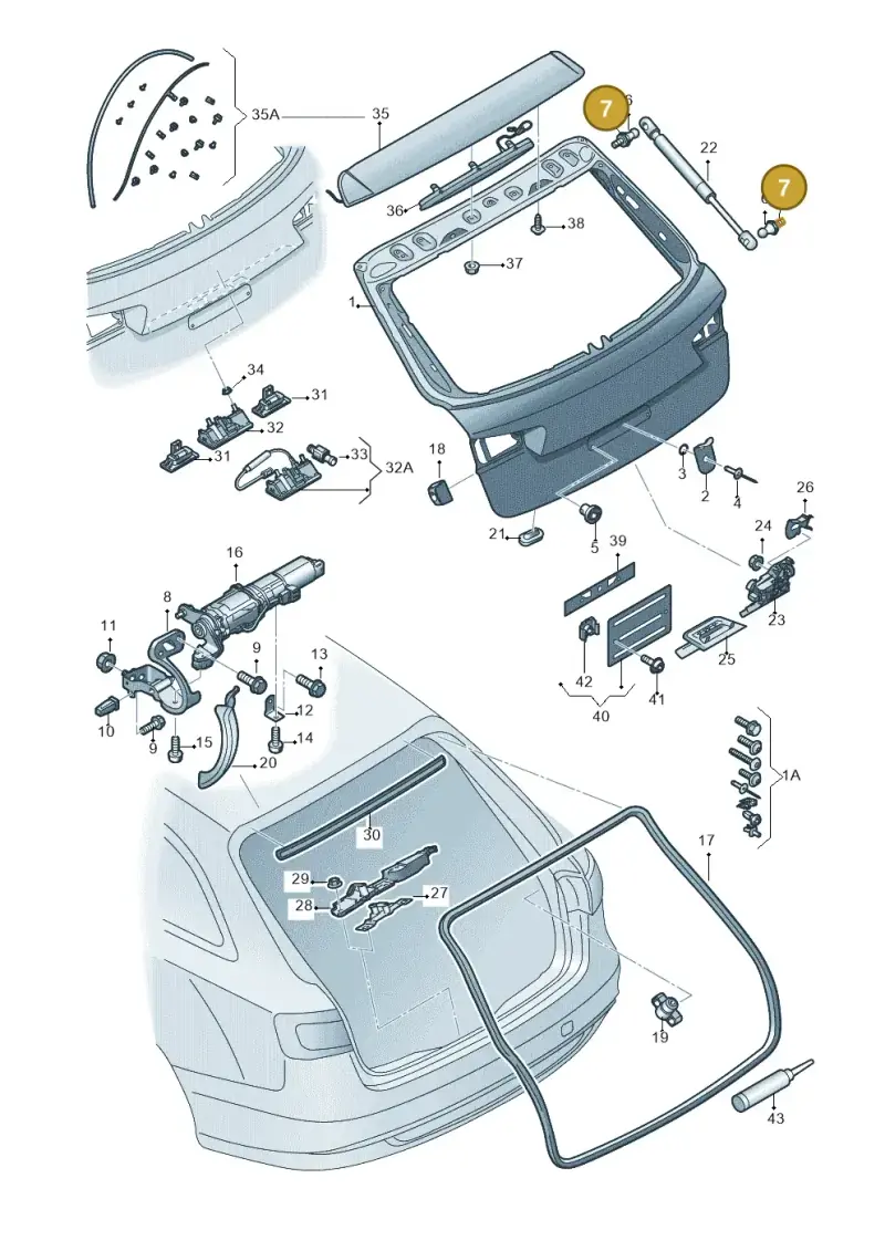 N90155703 — Audi A6 2.0 tdi (2010-2015) diagram 717827100, position 7