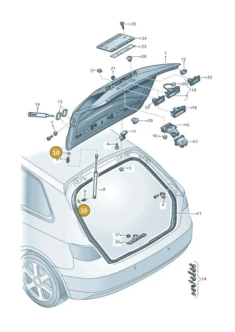 N90155703 — Audi RS3 Limousine (2017-2020) diagram 745827100, position 10