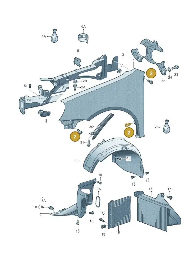 N90167104 — Volkswagen Golf Plus (2011-2014) diagram 420821100, position 2