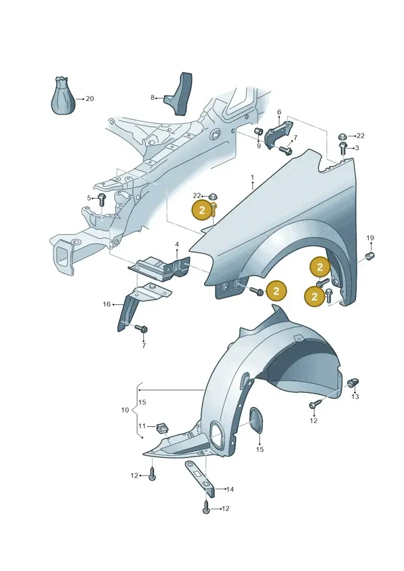 N90167104 — Volkswagen Caddy kombi (2015-2020) diagram 866821000, position 2