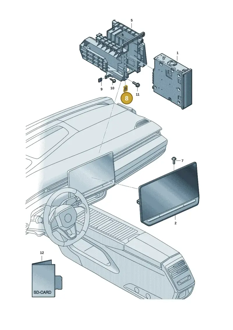 N90168604 — Volkswagen ID.7 Limousine Pro (2023-) diagram 14b035100, position 8