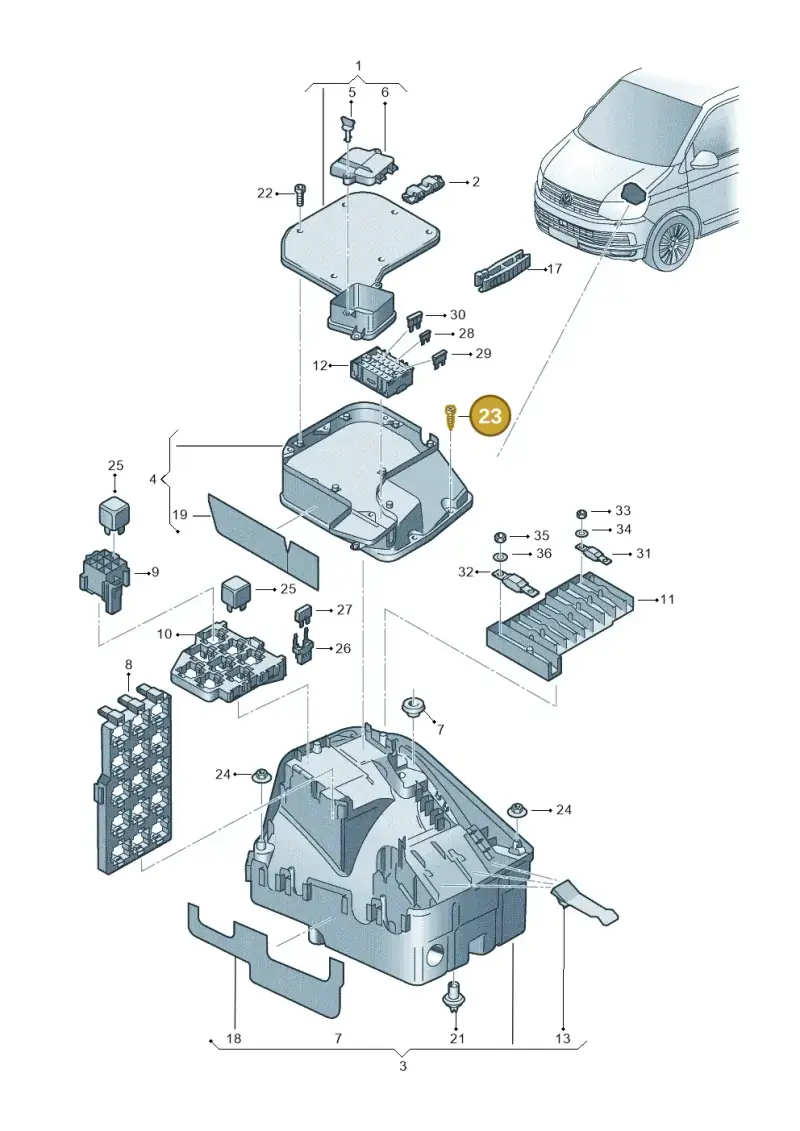 N90172004 — Volkswagen Single-cab transp. (2015-2019) diagram 861937100, position 23