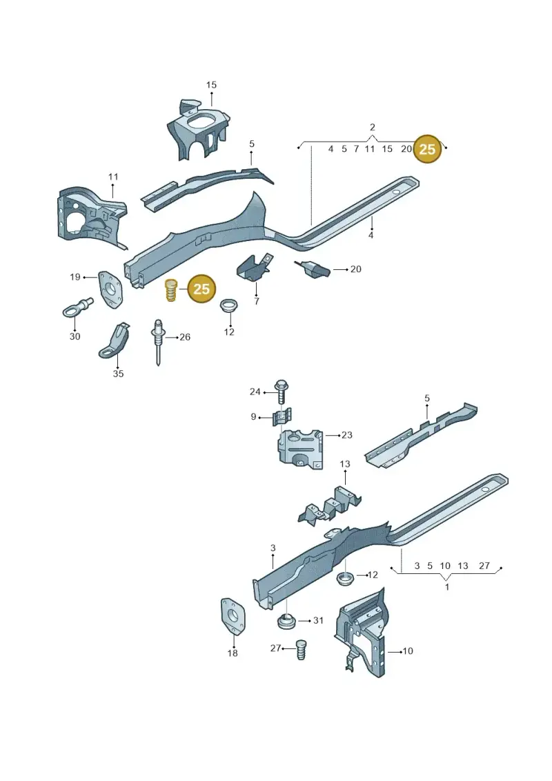 N90175701 — Volkswagen LUPO/3L TDI (2003-2005) diagram 158803000, position 25