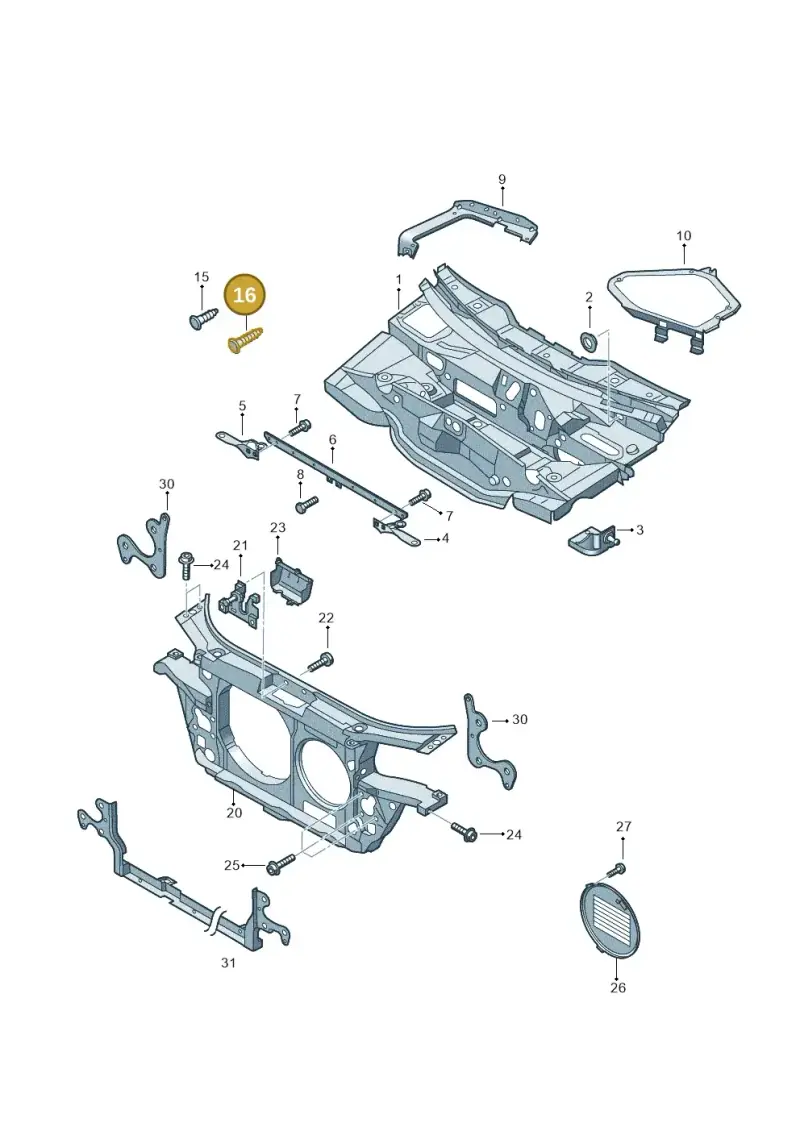 N90175701 — Audi RS6 qu. (2003-2004) diagram 290805000, position 16
