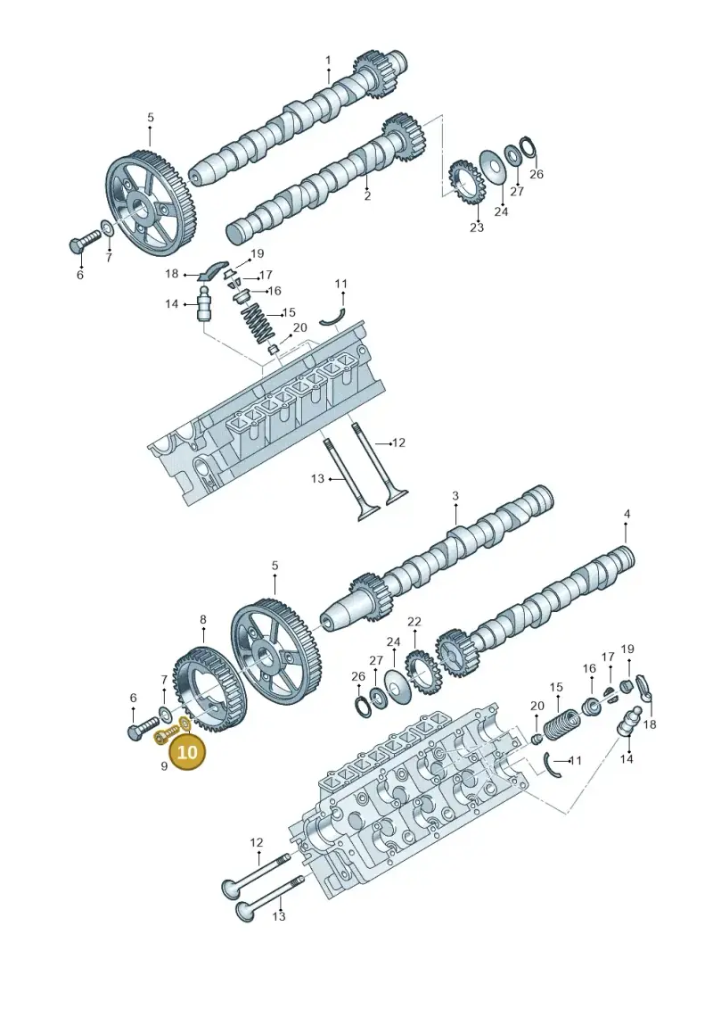 N90179103 — Audi A4/S4 Cabrio./qu. (2002-2006) diagram 260109360, position 10