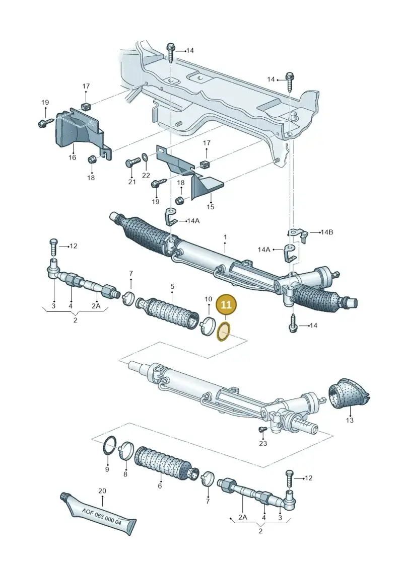 N90180902 — Volkswagen PASSAT/4MOTION/W8 (2002-2005) diagram 223422420, position 11