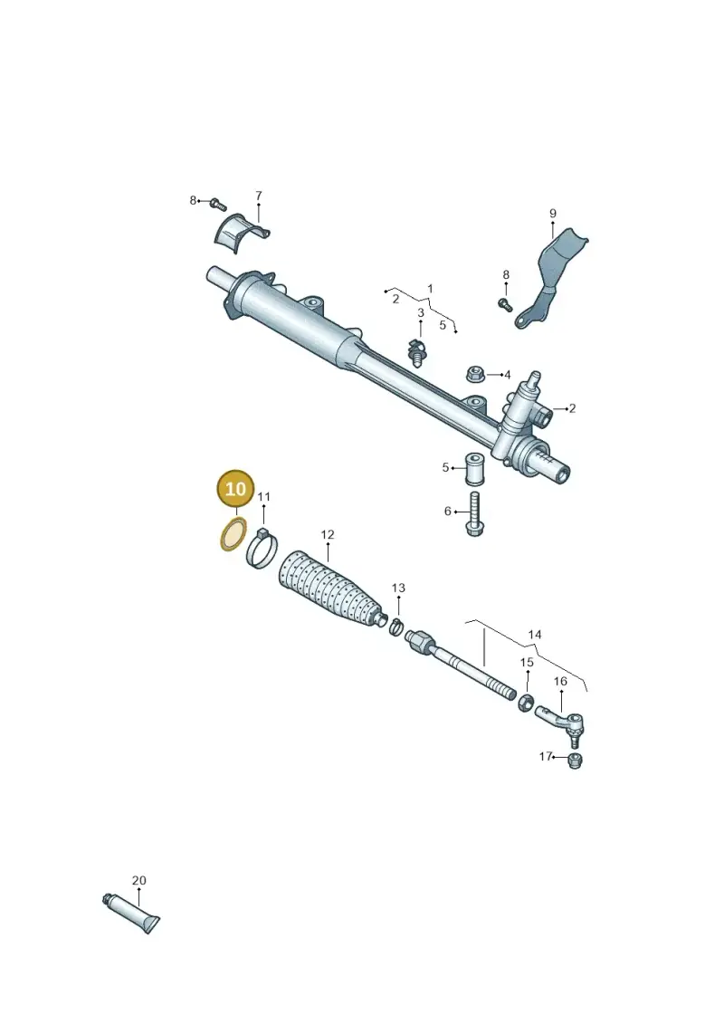 N90180902 — Volkswagen Touareg BlueMotion (2014-2018) diagram 787422400, position 10