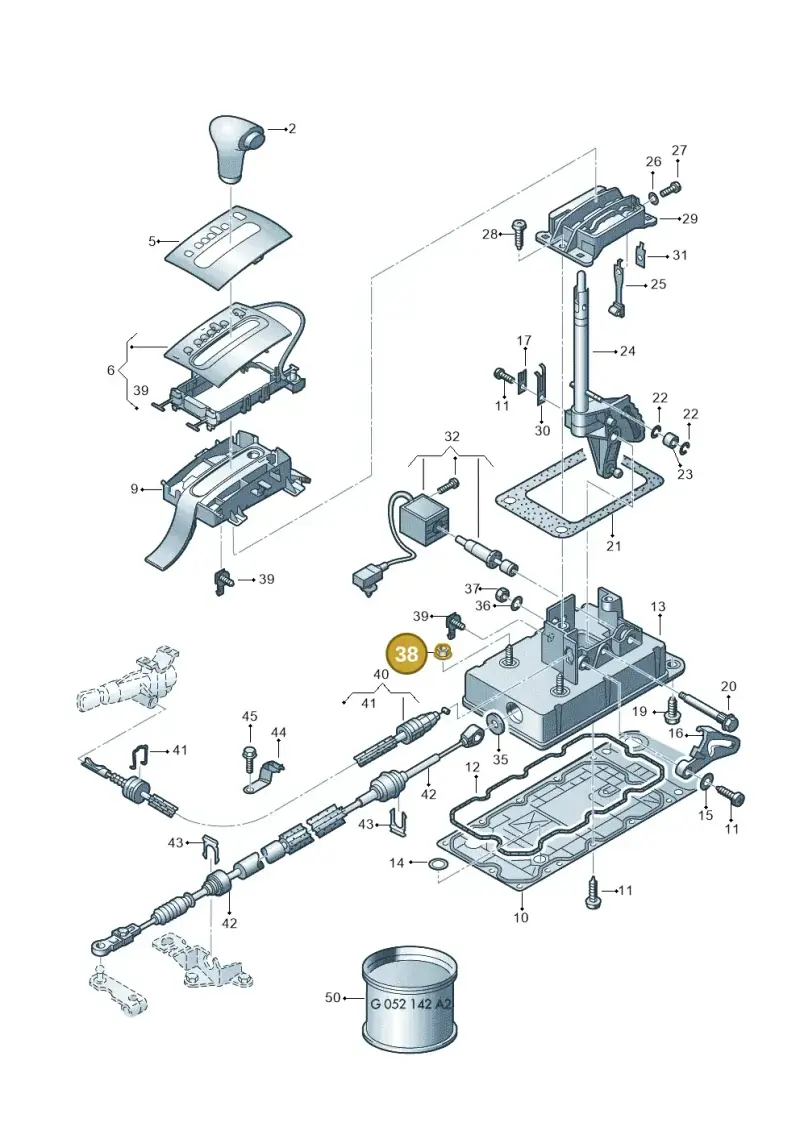 N90183802 — Volkswagen Polo (2011-2014) diagram 253713100, position 38