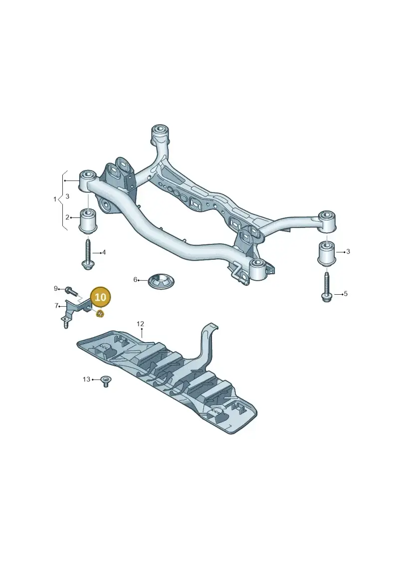 N90183802 — Volkswagen Passat CC (2008-2012) diagram 460505000, position 10