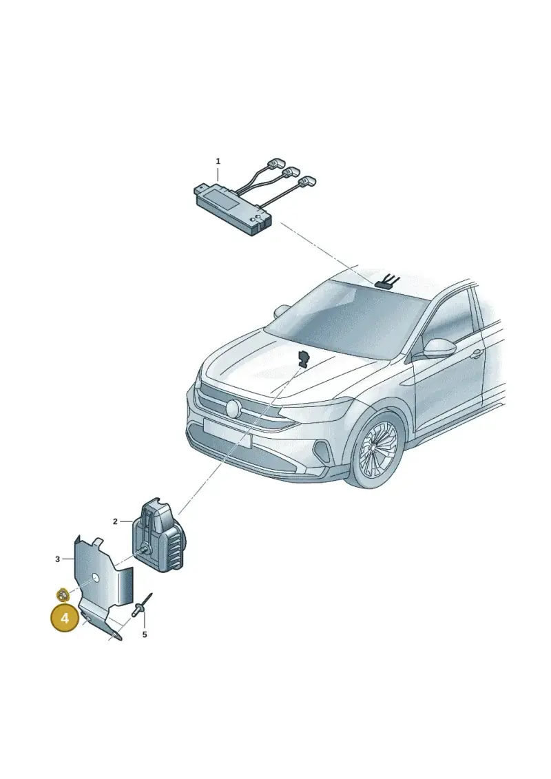 N90183803 — Volkswagen Taigo (2021-2024) diagram 2f0951020, position 4