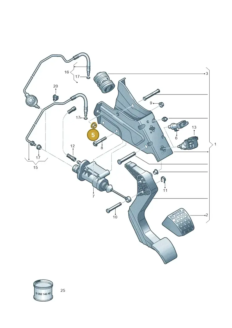 N90183803 — Volkswagen Amarok twin cab (2022-) diagram 894721250, position 5