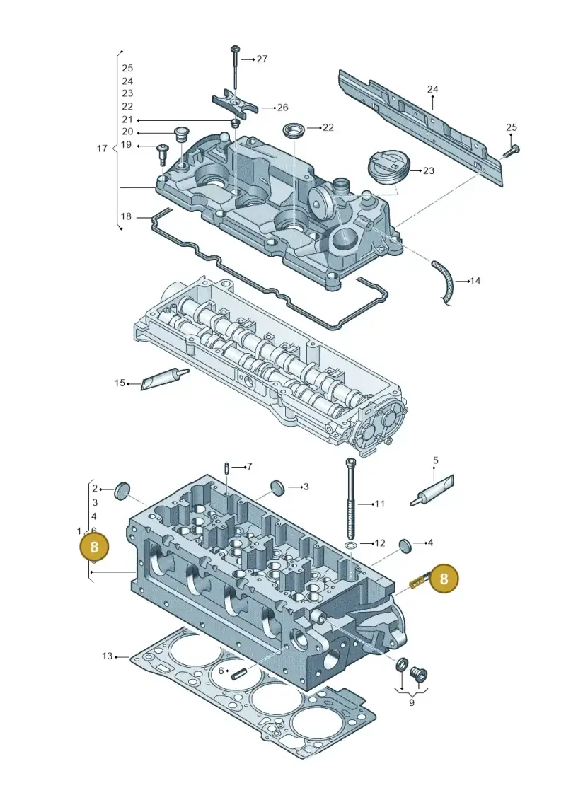 N90188902 — Volkswagen Caddy Maxi Kombi (2020-2024) diagram 884103650, position 8