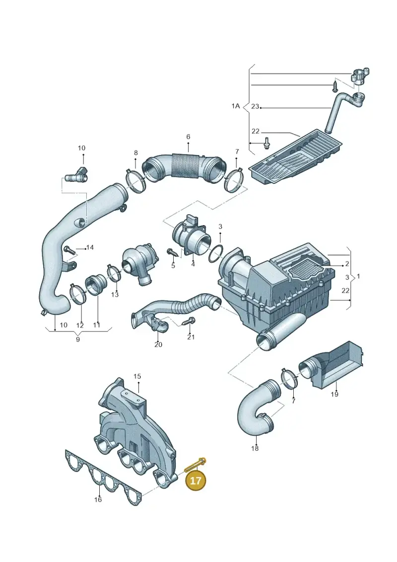 N90200604 — Volkswagen Caddy panel van (2008-2010) diagram 420129300, position 17