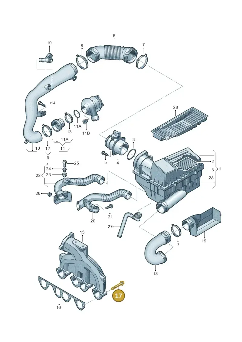 N90200604 — Volkswagen Jetta Vagon            08> (2008-) diagram 460129300, position 17