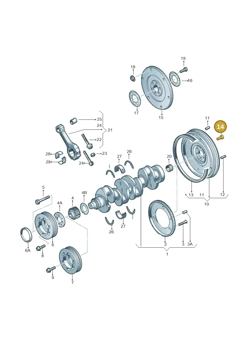 N90206103 — Volkswagen Transp. caravelle (2011-2015) diagram 194105150, position 14