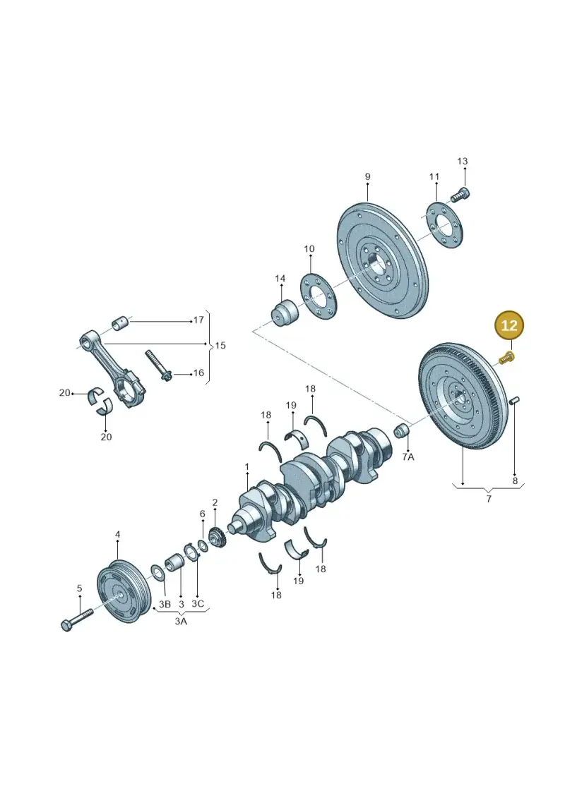 N90206103 — Volkswagen Golf Plus (2011-2014) diagram 253105150, position 12