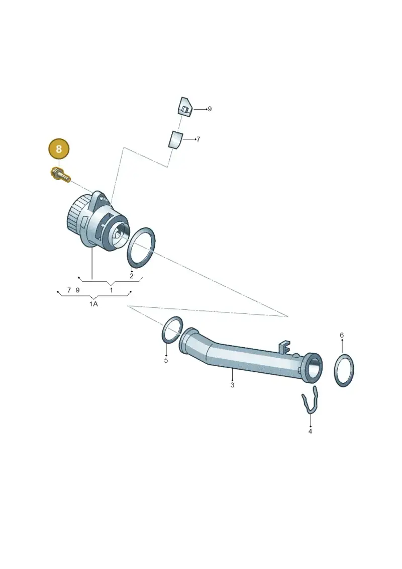 N90215604 — Volkswagen Polo (2011-2014) diagram 303121050, position 8