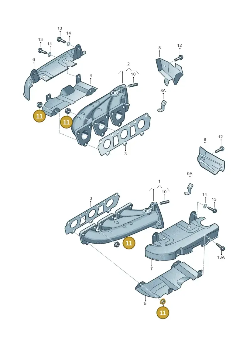 N90226404 — Volkswagen Touareg BlueMotion (2014-2018) diagram 448253100, position 11