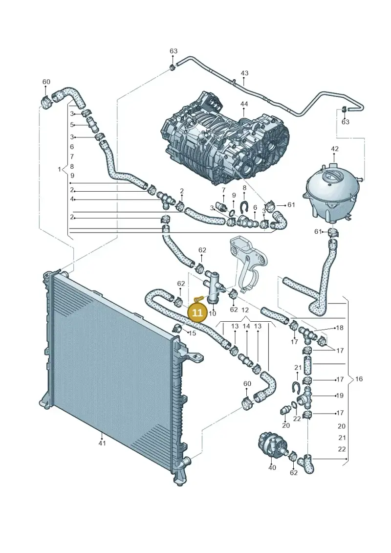N90232201 — Volkswagen E-Crafter 35 (2018-2024) diagram 599121000, position 11