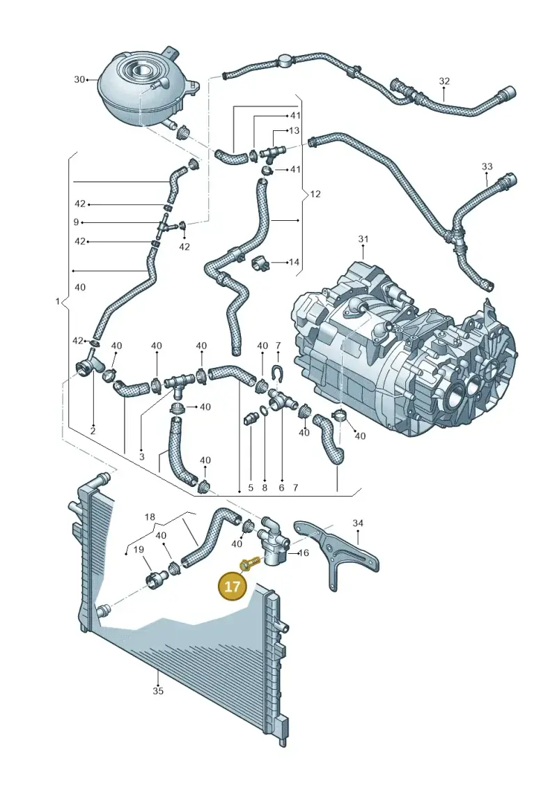 N90232201 — Volkswagen E-Golf (2014-2021) diagram 774121100, position 17