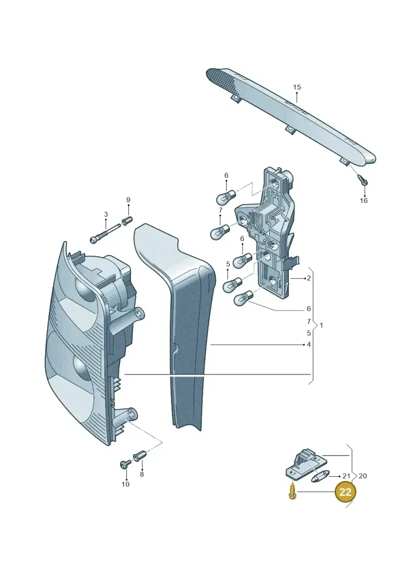N90235701 — Volkswagen TOURAN (2005-2006) diagram 409945000, position 22