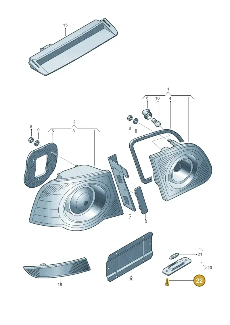 N90235701 — Volkswagen Passat/4Motion (2005-2007) diagram 460945000, position 22