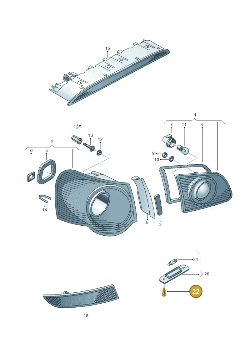 N90235701 — Volkswagen Passat/4Motion (2005-2007) diagram 460945010, position 22